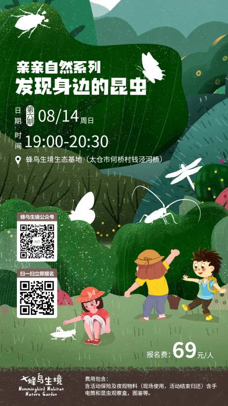 自然教育昆虫海报-采灵感-https://www.cailinggan.com/