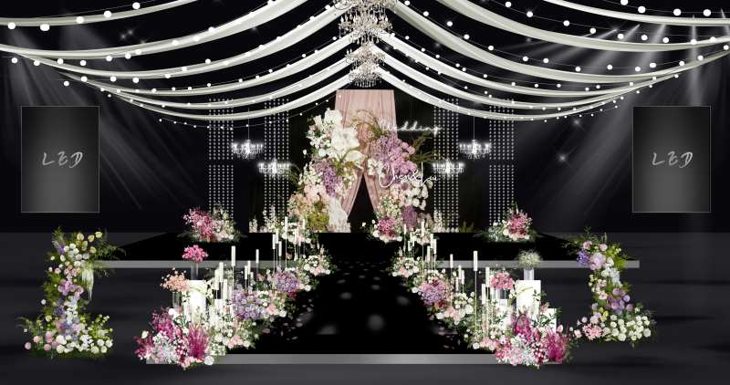 粉紫色婚礼-采灵感-cailinggan.com