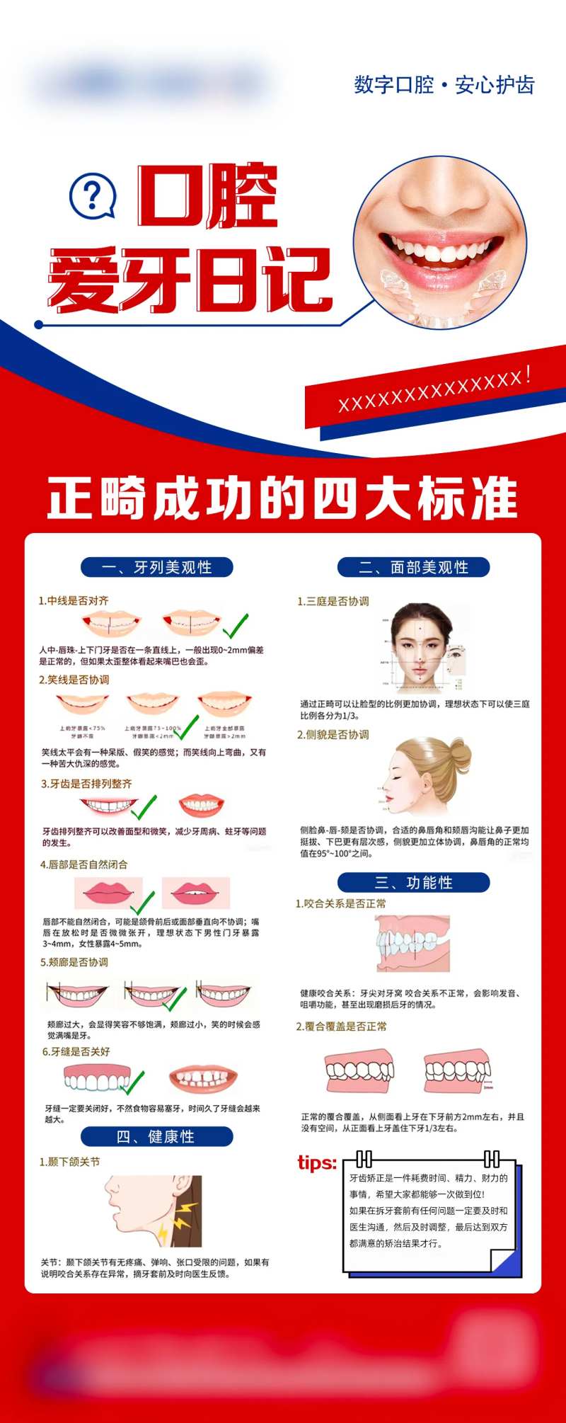 牙齿矫正成功标准科普海报-采灵感-cailinggan.com