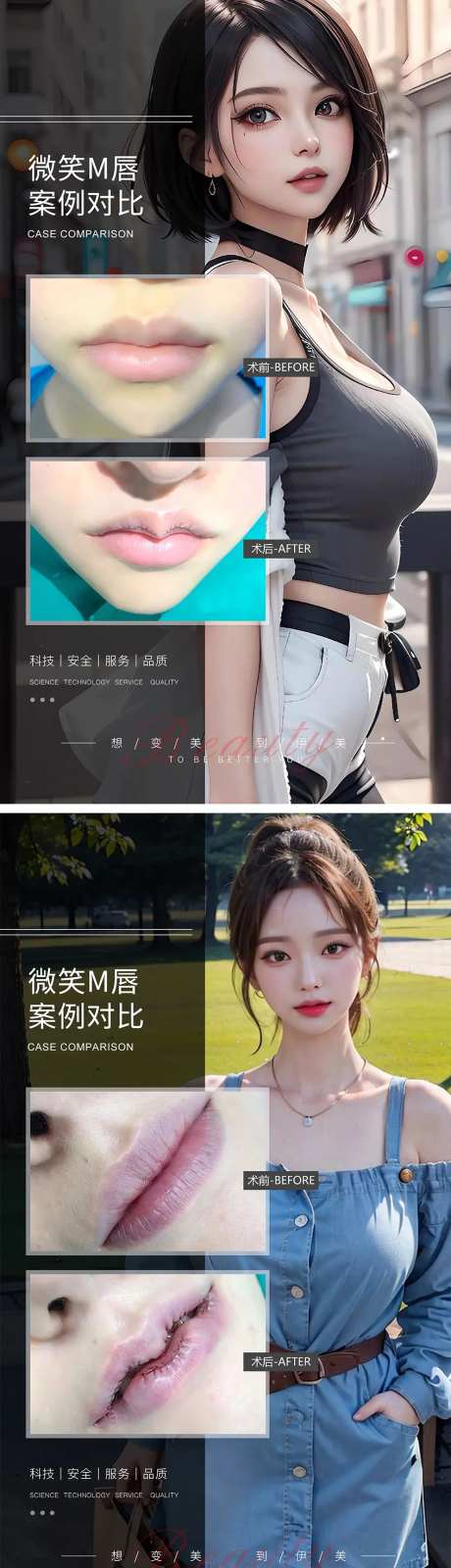 微笑M唇案例对比海报-采灵感-https://www.cailinggan.com/