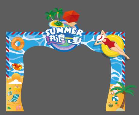 游泳馆门头-采灵感-https://www.cailinggan.com/