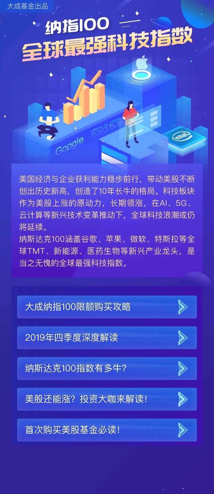 纳斯达克指数指100小课堂海报-采灵感-cailinggan.com