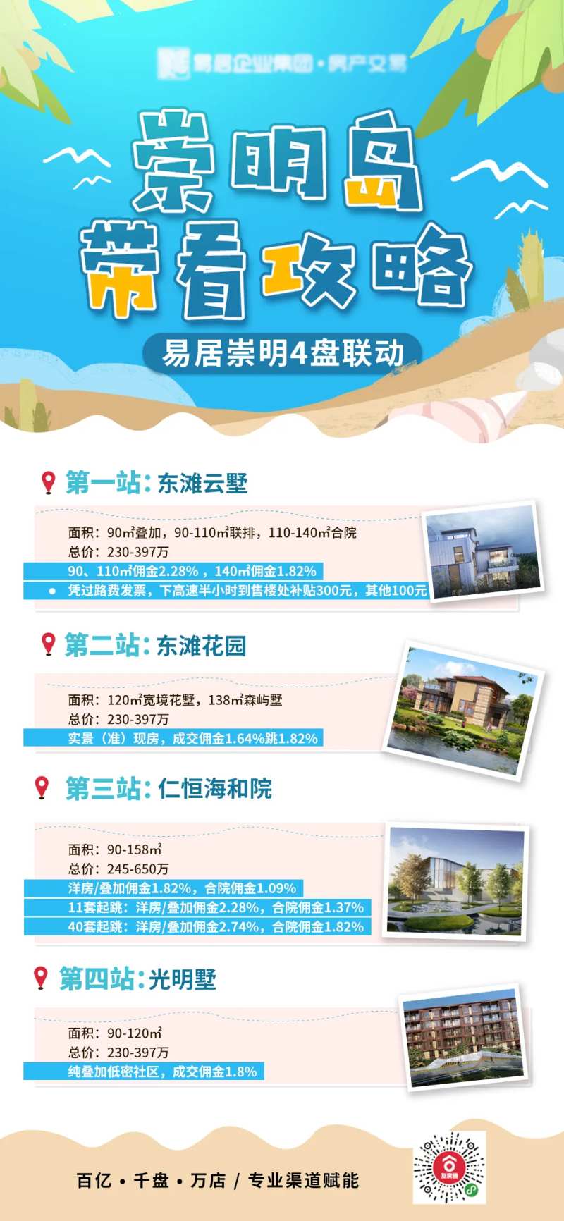 地产岛居风格价值点海报-采灵感-cailinggan.com