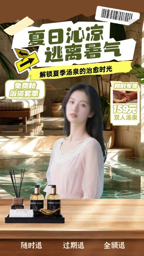 夏季泡浴汤泉足疗直播贴片-采灵感-https://www.cailinggan.com/