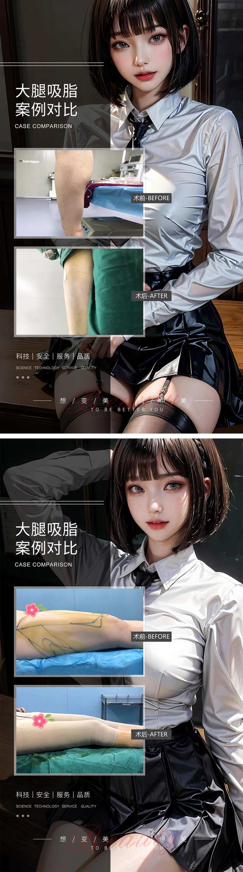 大腿吸脂案例对比-采灵感-cailinggan.com