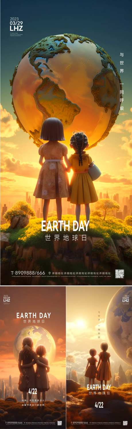 世界地球日海报-采灵感-https://www.cailinggan.com/