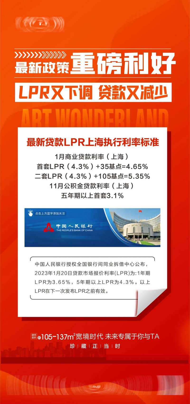 地产政策大字报喜庆海报-采灵感-cailinggan.com