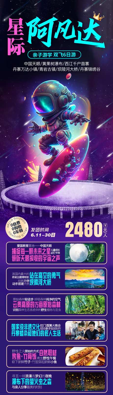 赛博朋克旅游长图海报-采灵感-cailinggan.com