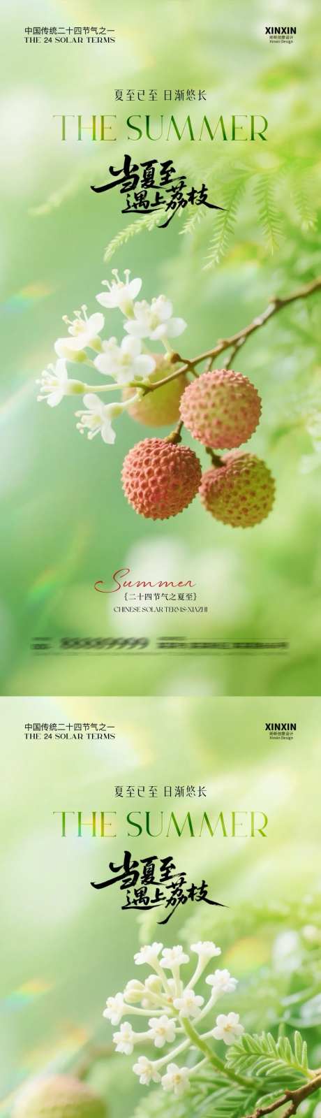 地产夏至荔枝节气海报-采灵感-https://www.cailinggan.com/