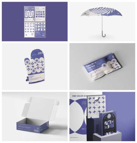 紫色雨伞包装盒样机-采灵感-https://www.cailinggan.com/