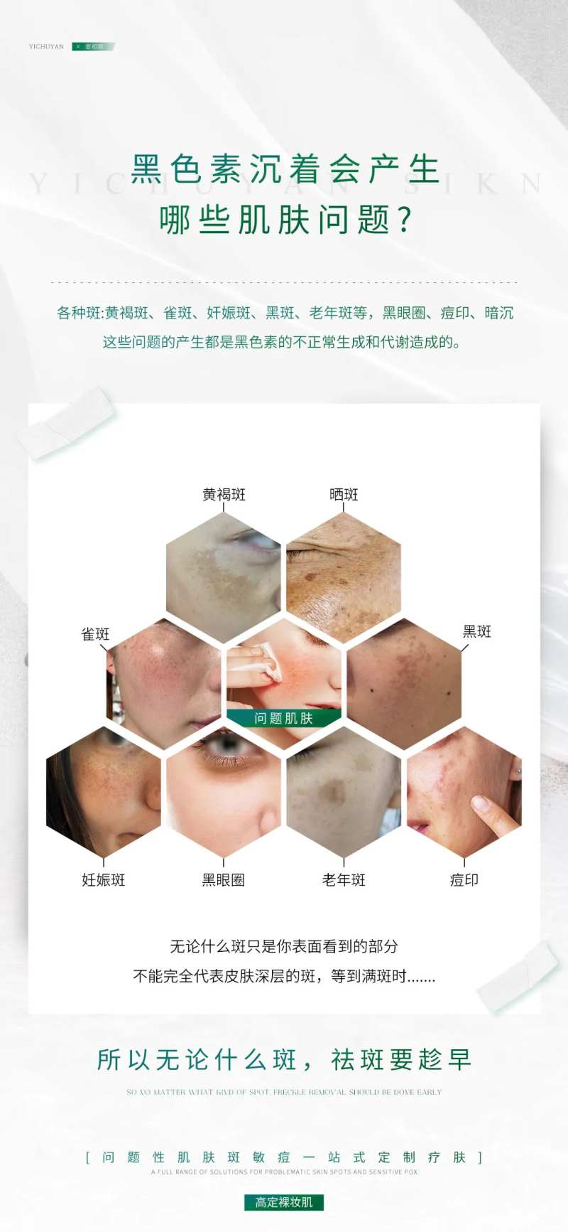 医美美容祛斑美白痘痘模特斑点海报-采灵感-cailinggan.com