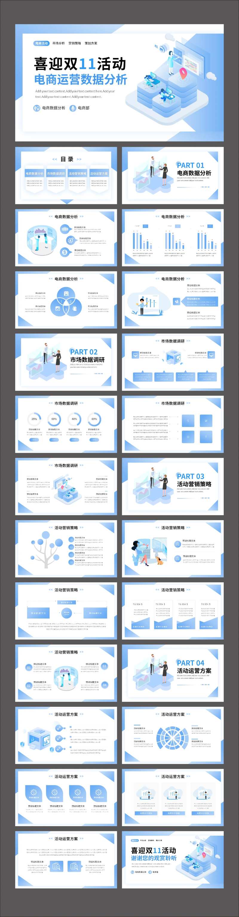 企业电商运营数据汇报PPT-采灵感-cailinggan.com
