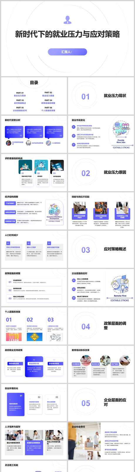 新时代下的就业压力与应对策略PPT-采灵感-https://www.cailinggan.com/