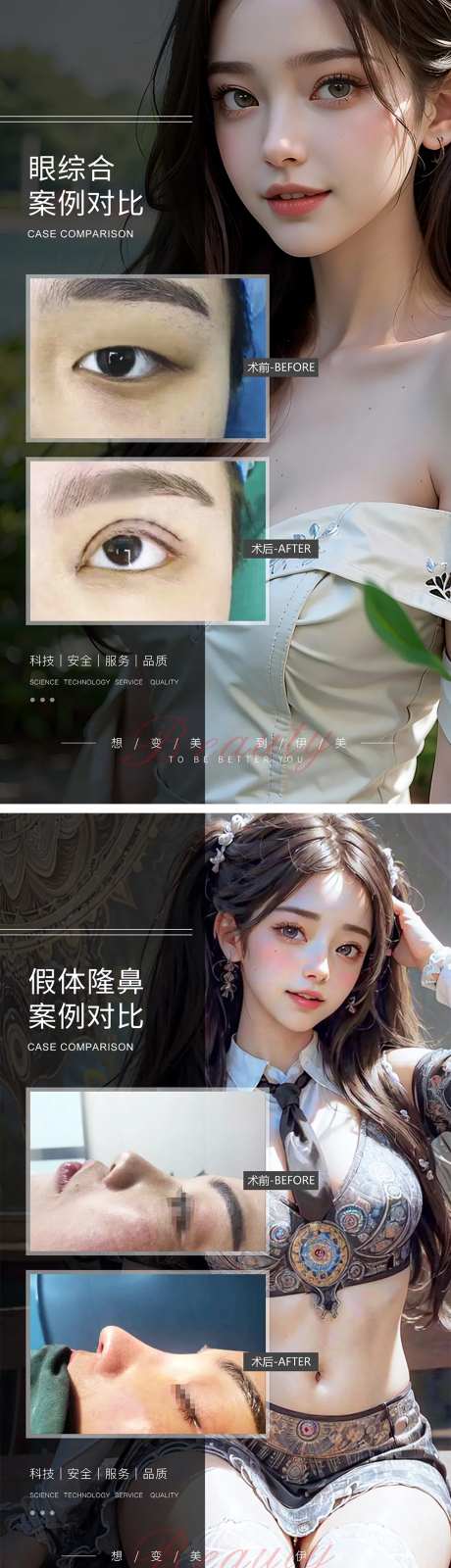 眼综合隆鼻案例对比-采灵感-https://www.cailinggan.com/
