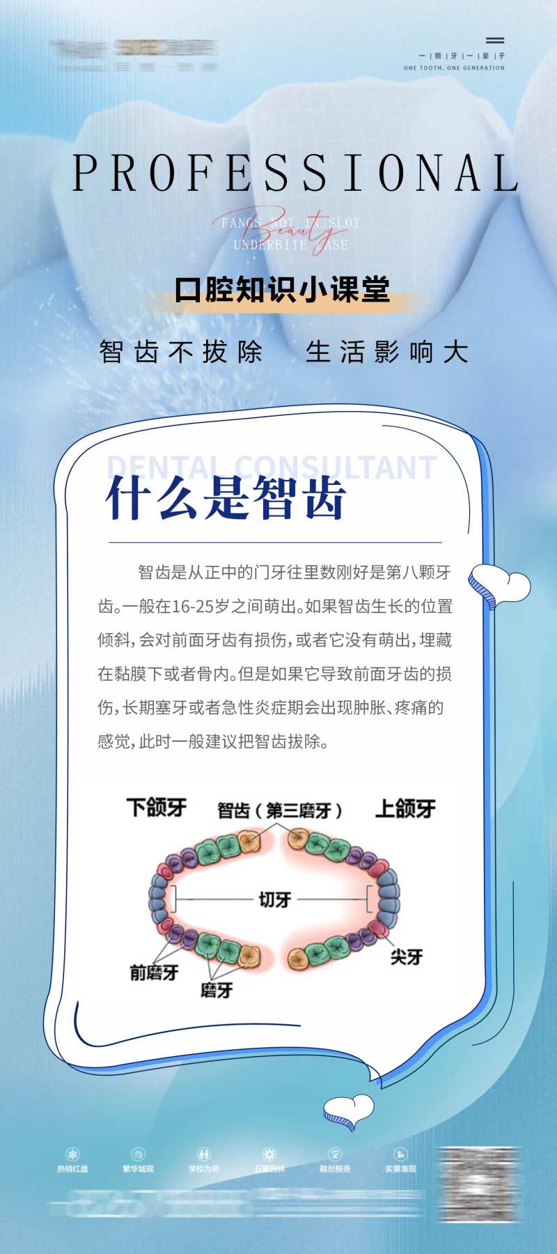 口腔知识小课堂海报-采灵感-cailinggan.com