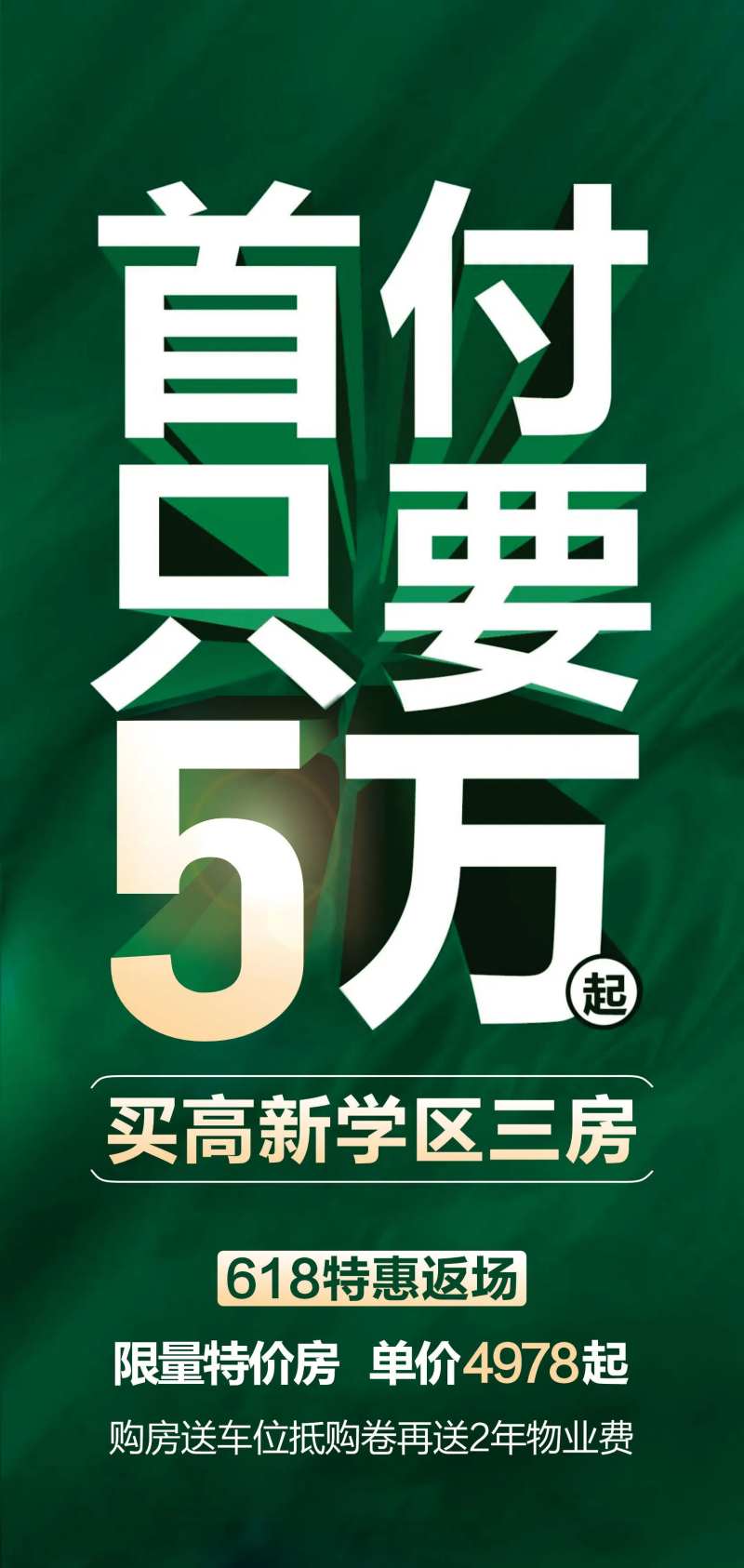 首付五万大字报-采灵感-cailinggan.com
