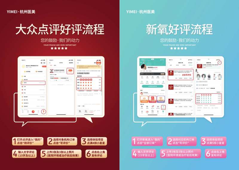 医美整形平台评价流程海报-采灵感-cailinggan.com