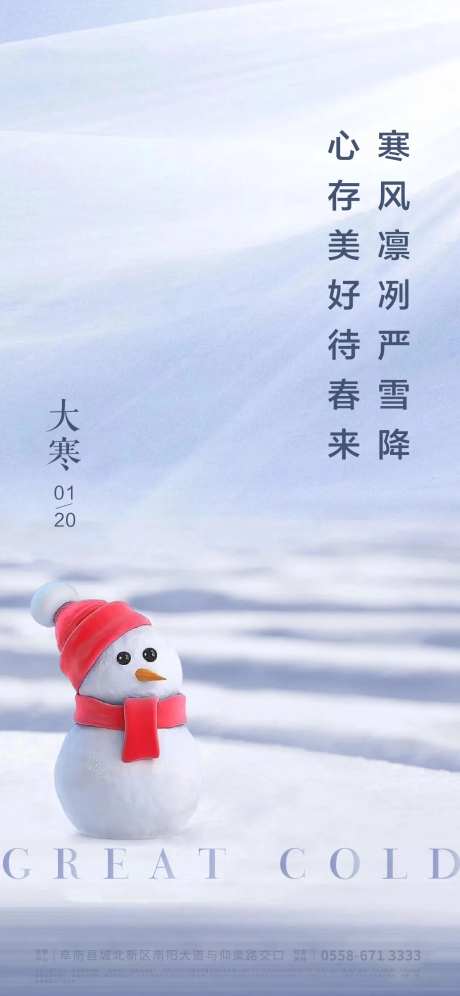 大寒海报-采灵感-https://www.cailinggan.com/