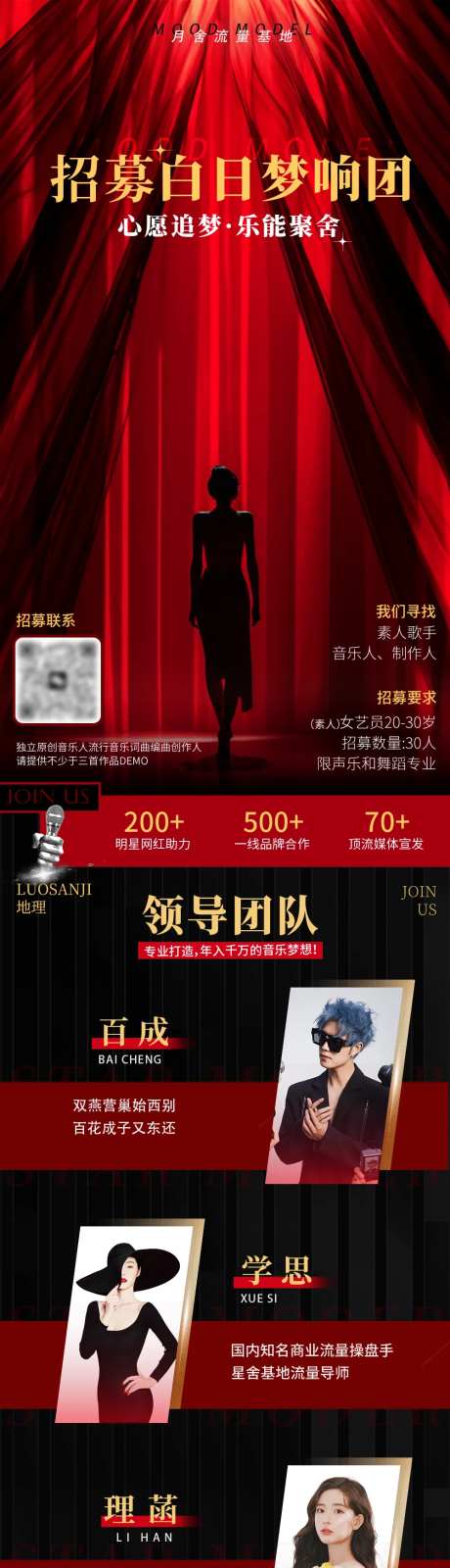 招募艺人导师介绍长图海报-采灵感-https://www.cailinggan.com/