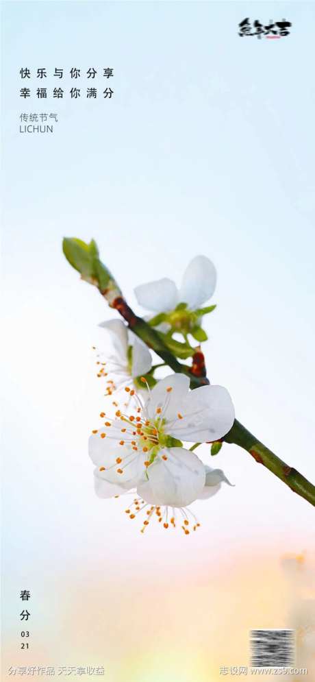 立夏开花春分24节气海报中国传统节日-采灵感-https://www.cailinggan.com/