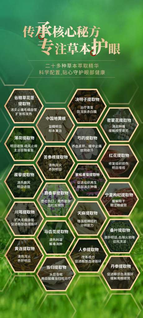 养生护眼成分组合海报-采灵感-https://www.cailinggan.com/