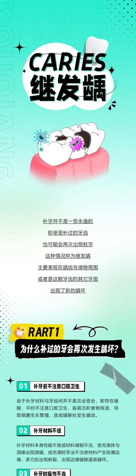 龋齿口腔公众号科普长图-采灵感-https://www.cailinggan.com/