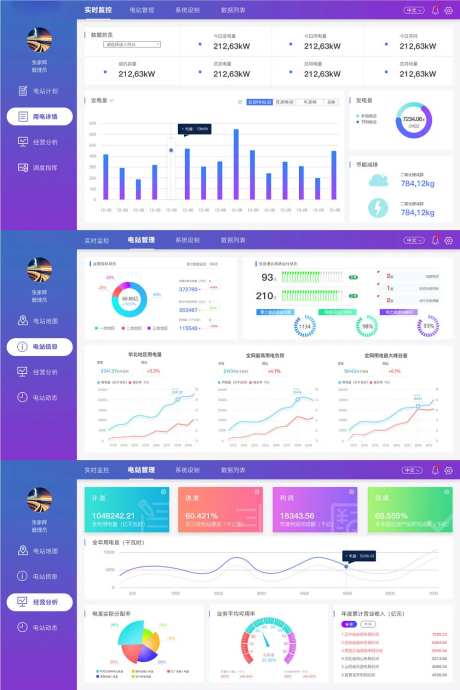 电力系统数据电站信息UI设计-采灵感-https://www.cailinggan.com/