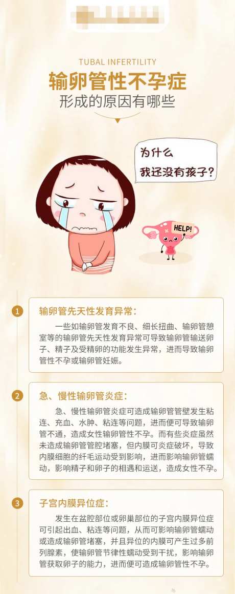 输卵管性不孕症形成的原因科普海报-采灵感-https://www.cailinggan.com/