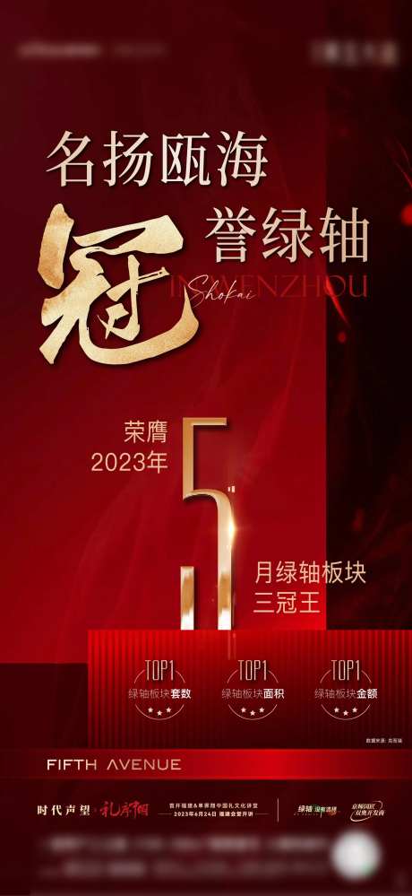 地产销冠热销业绩海报三冠王-采灵感-https://www.cailinggan.com/