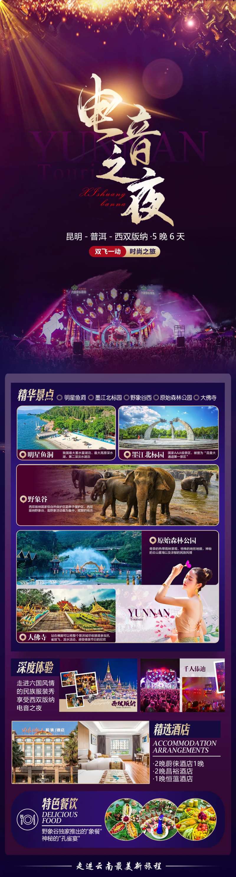 电音之夜昆明旅游海报-采灵感-cailinggan.com