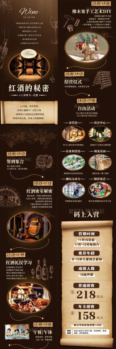 红酒的秘密研学营会招募长图-采灵感-https://www.cailinggan.com/