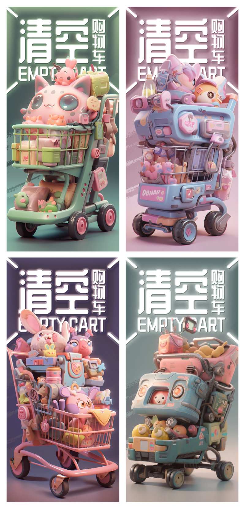 618清空购物车系列海报-采灵感-cailinggan.com