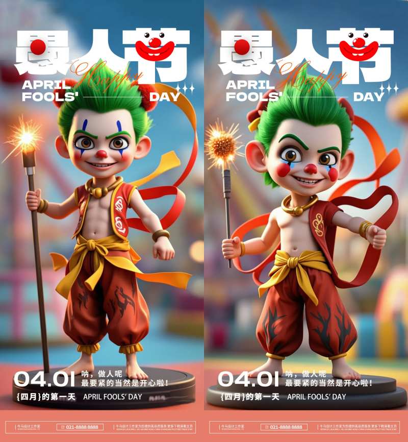 热点借势愚人人海报-采灵感-cailinggan.com