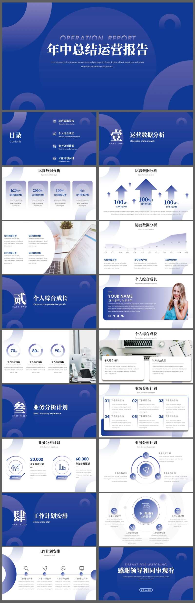 蓝色商务运营报告-采灵感-cailinggan.com