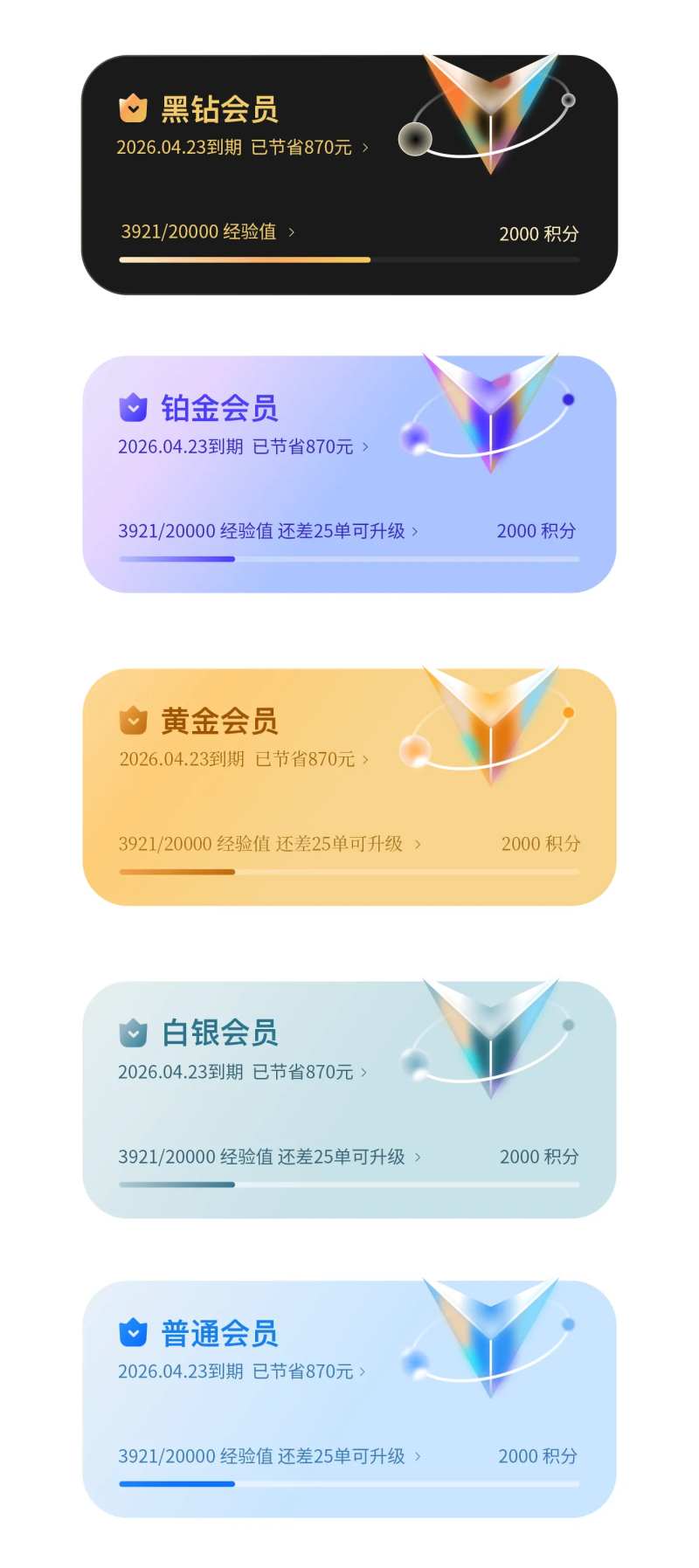 VIP会员卡片胶囊-采灵感-cailinggan.com