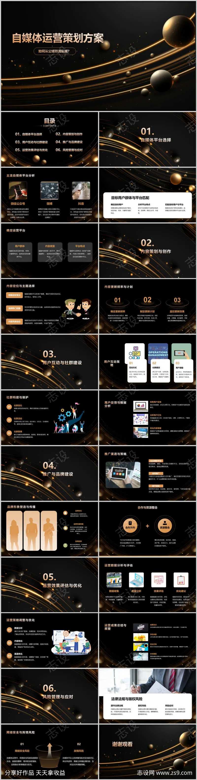 自媒体运营策划方案PPT-采灵感-cailinggan.com
