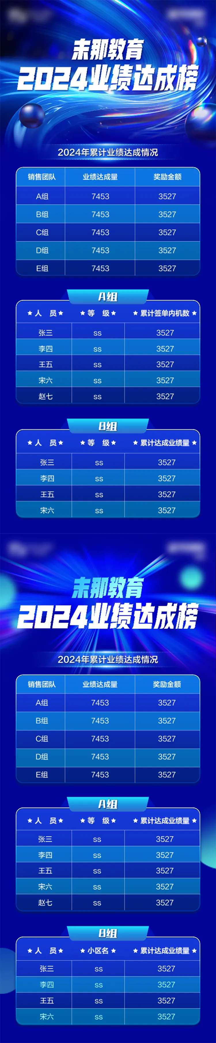 业绩排行榜科技长图海报-采灵感-cailinggan.com