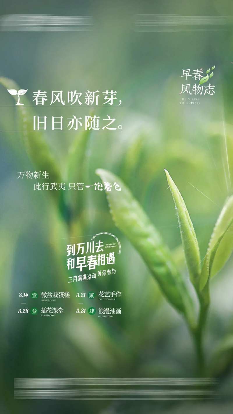早春植物生长海报-采灵感-cailinggan.com