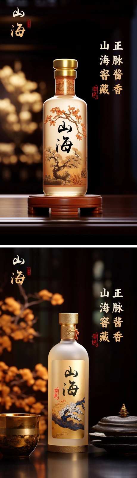 白酒品推系列海报-采灵感-https://www.cailinggan.com/