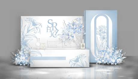 婚礼合影区签到背景板-采灵感-https://www.cailinggan.com/