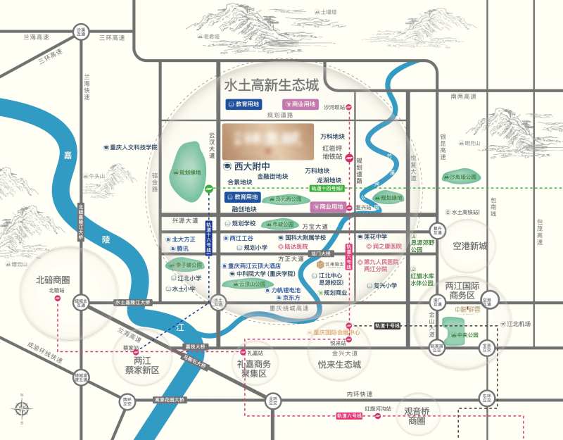 地产区位图海报-采灵感-cailinggan.com