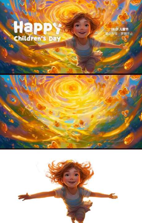61儿童节分层海报-采灵感-https://www.cailinggan.com/