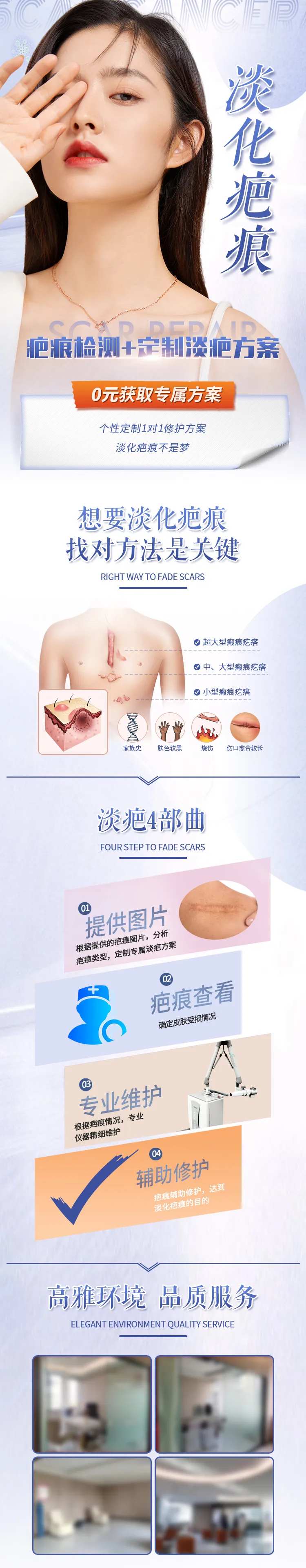 祛疤淡疤医疗宣传长图海报-采灵感-cailinggan.com