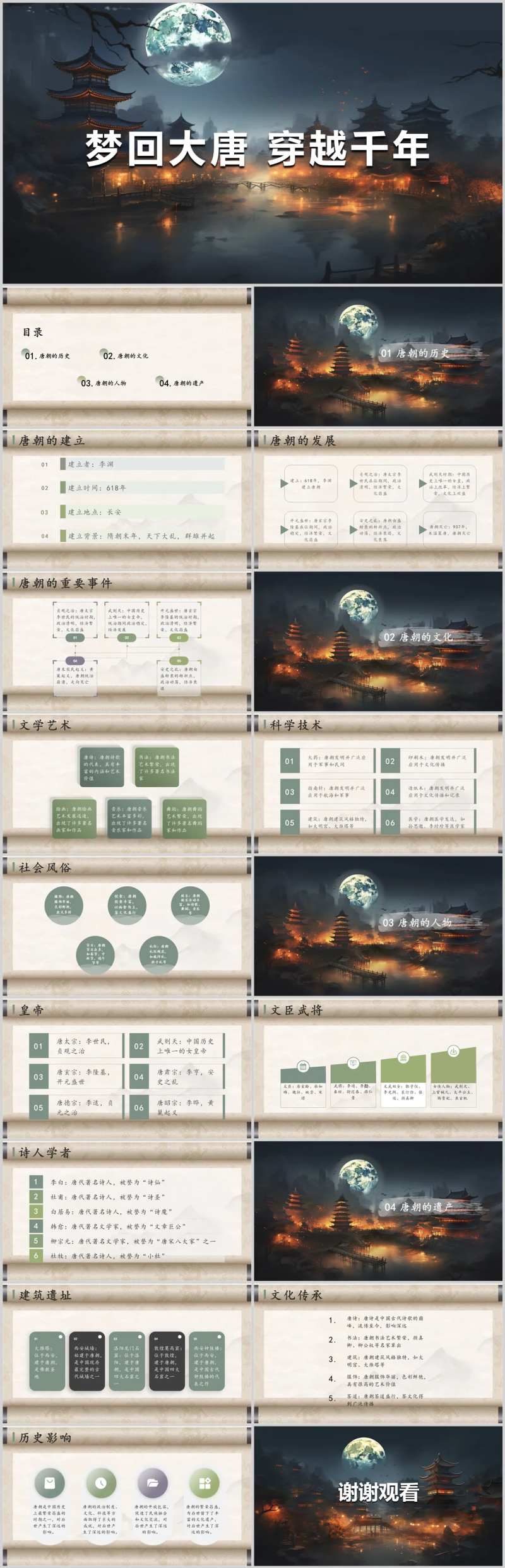 梦回大唐穿越千年PPT-采灵感-cailinggan.com