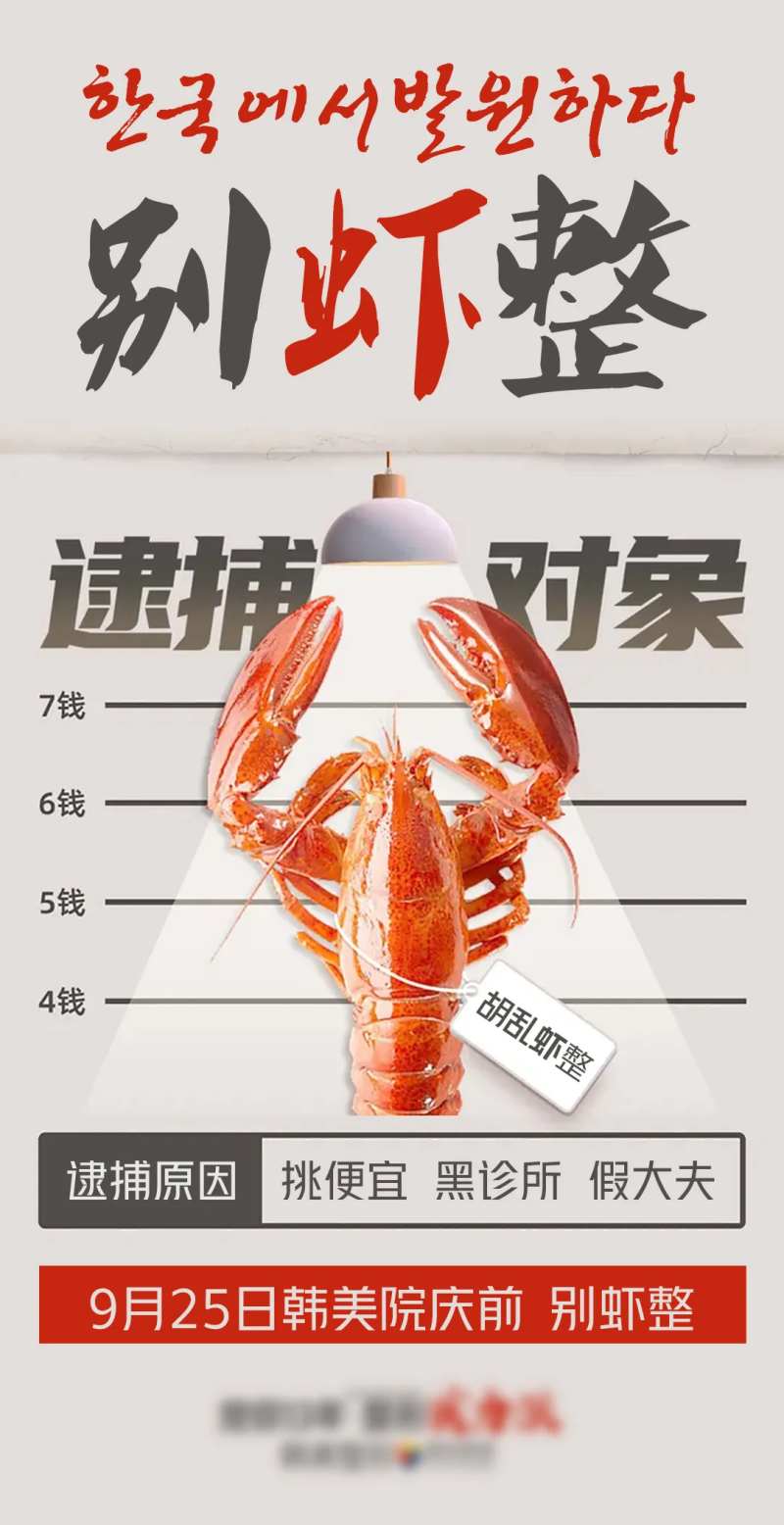 医美别虾整逮捕海报-采灵感-cailinggan.com