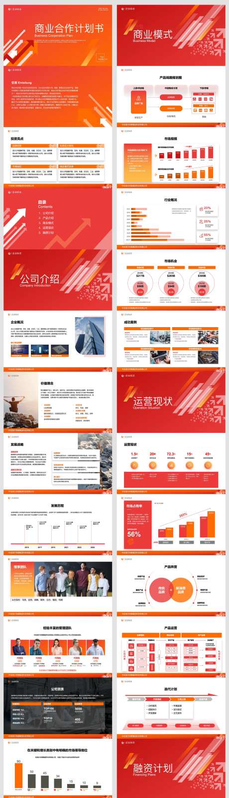 橘色互联网商务合作计划书年度PPT-采灵感-https://www.cailinggan.com/