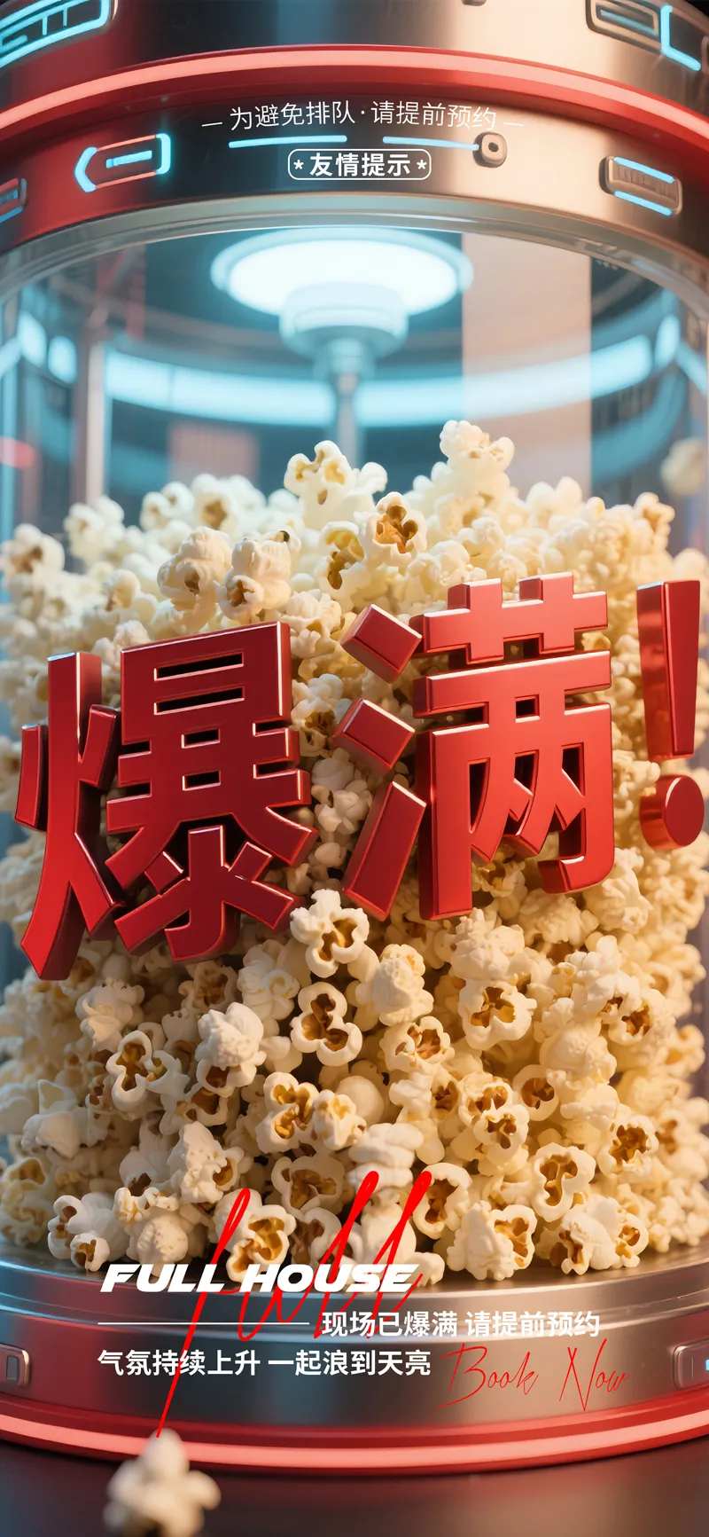 酒吧夜店日常预定转场爆满爆米花机-采灵感-cailinggan.com