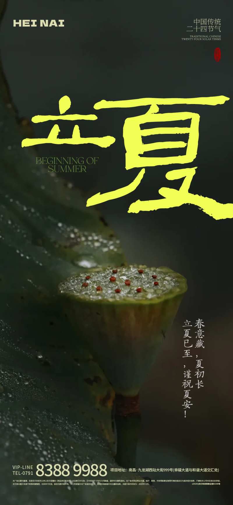 二十四节气立夏意境海报-采灵感-cailinggan.com
