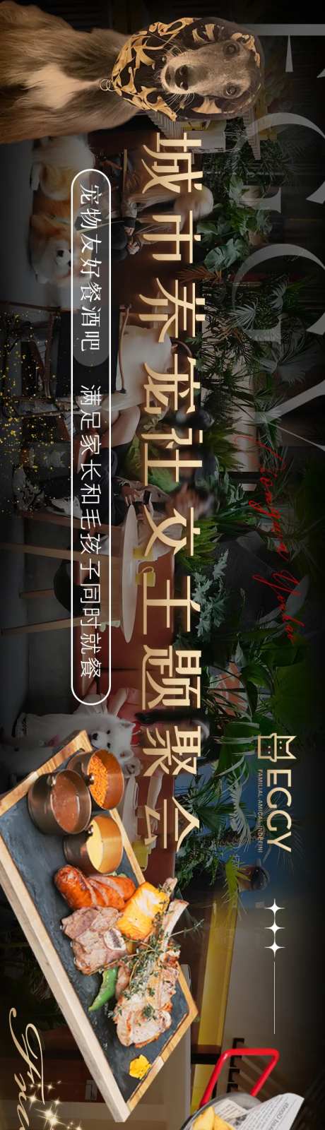 餐饮宠物长图海报-采灵感-https://www.cailinggan.com/