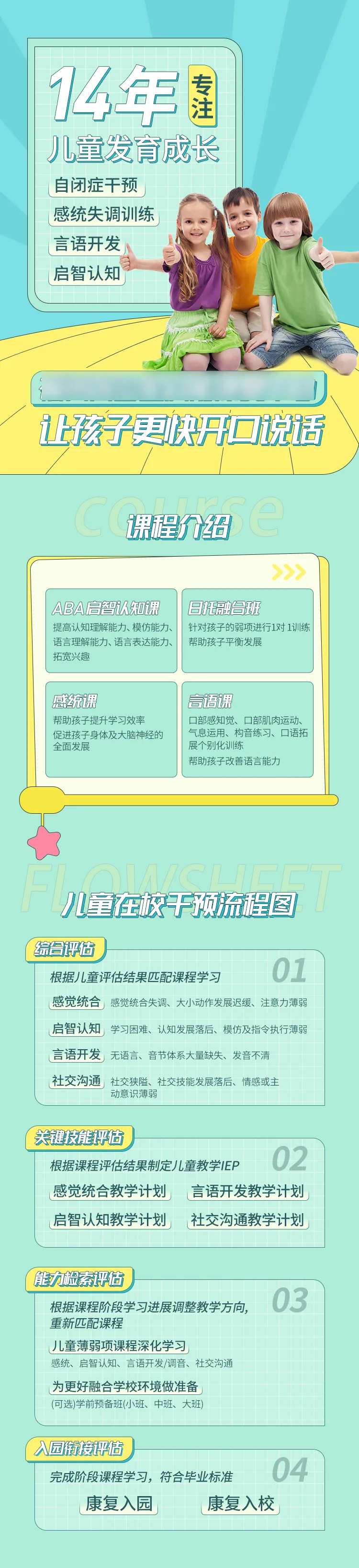 少儿教育招生长图海报-采灵感-cailinggan.com